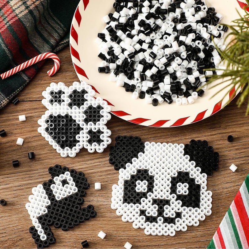 Augsun Fuse Beads, 1500Pcs Black White Melty Beads 5mm Iron Beads for Arts and Crafts - Image 5